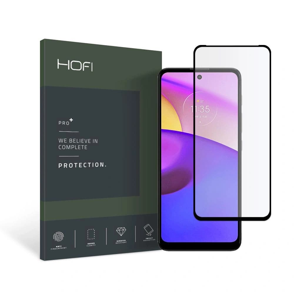 Tvrzené sklo Hofi Glass Pro+ Motorola Moto E40 Černé - 1