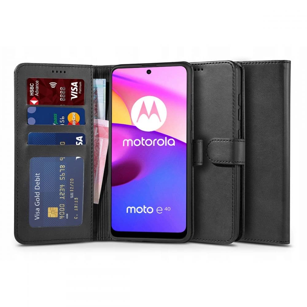 Etui Tech-Protect Wallet Motorola Moto E20/E40 černé - 1