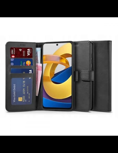 Etui Tech-Protect Wallet Redmi Note 11S 5G/POCO M4 Pro 5G Negru
