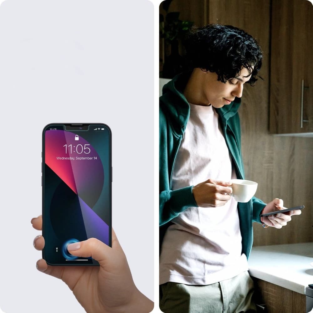 Gehärtetes Glas Spigen GLAS.tR ez Fit Apple iPhone 14/13/13 Pro - 2