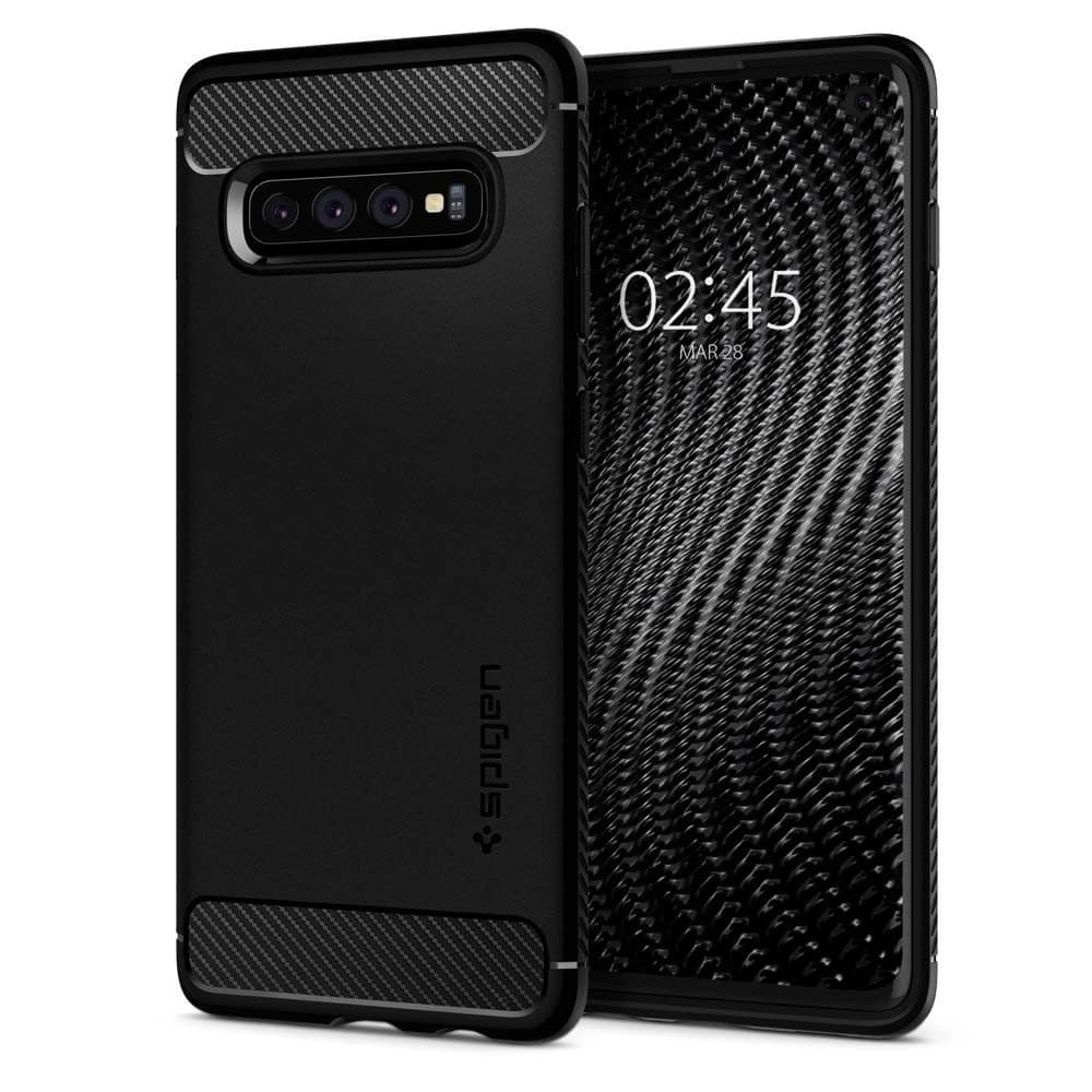 Etui Spigen Rugged Armor Samsung Galaxy S10 Matná Černá - 1