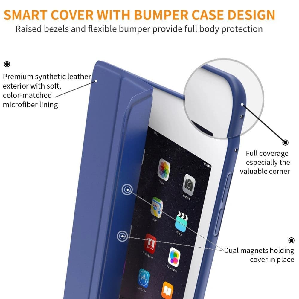 Tech-Protect Apple Tasche Smartcase iPad Air 9.7 2014 (2. Generation) Marineblau - 5