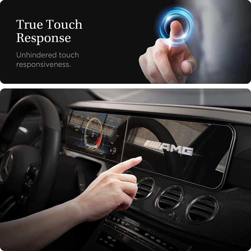 Edzett üveg Spigen GLAS.tR ez Fit Mercedes E-Class 2020/2021 - 3