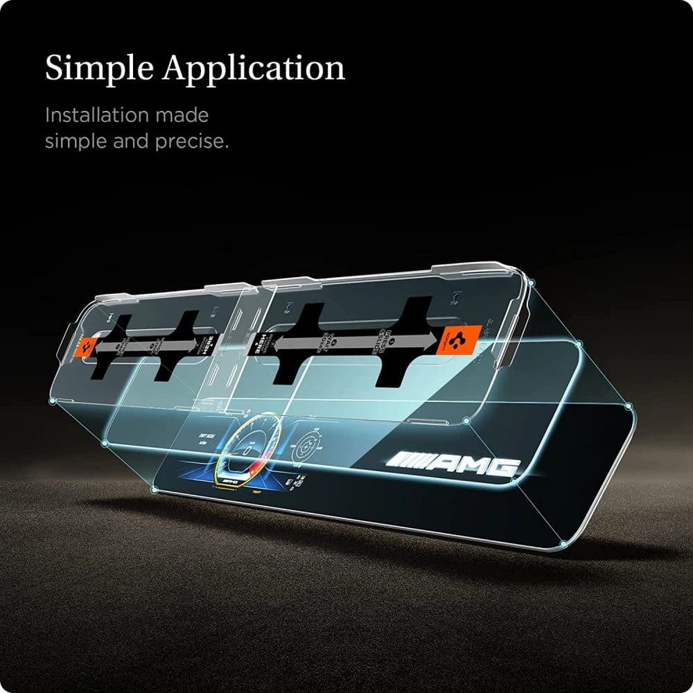 Edzett üveg Spigen GLAS.tR ez Fit Mercedes E-Class 2020/2021 - 5