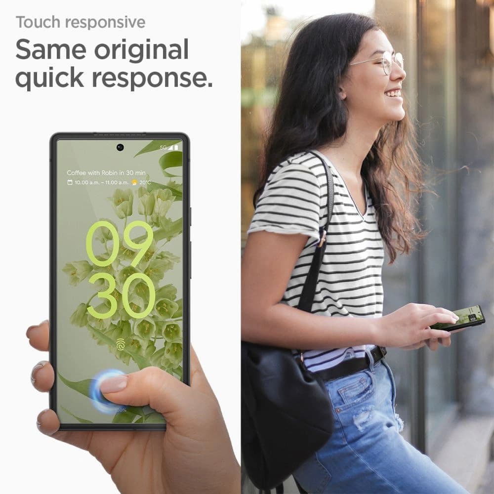 Sticlă termorezistentă Spigen GLAS.tR Slim AlignMaster Google Pixel 6 Negru - 8