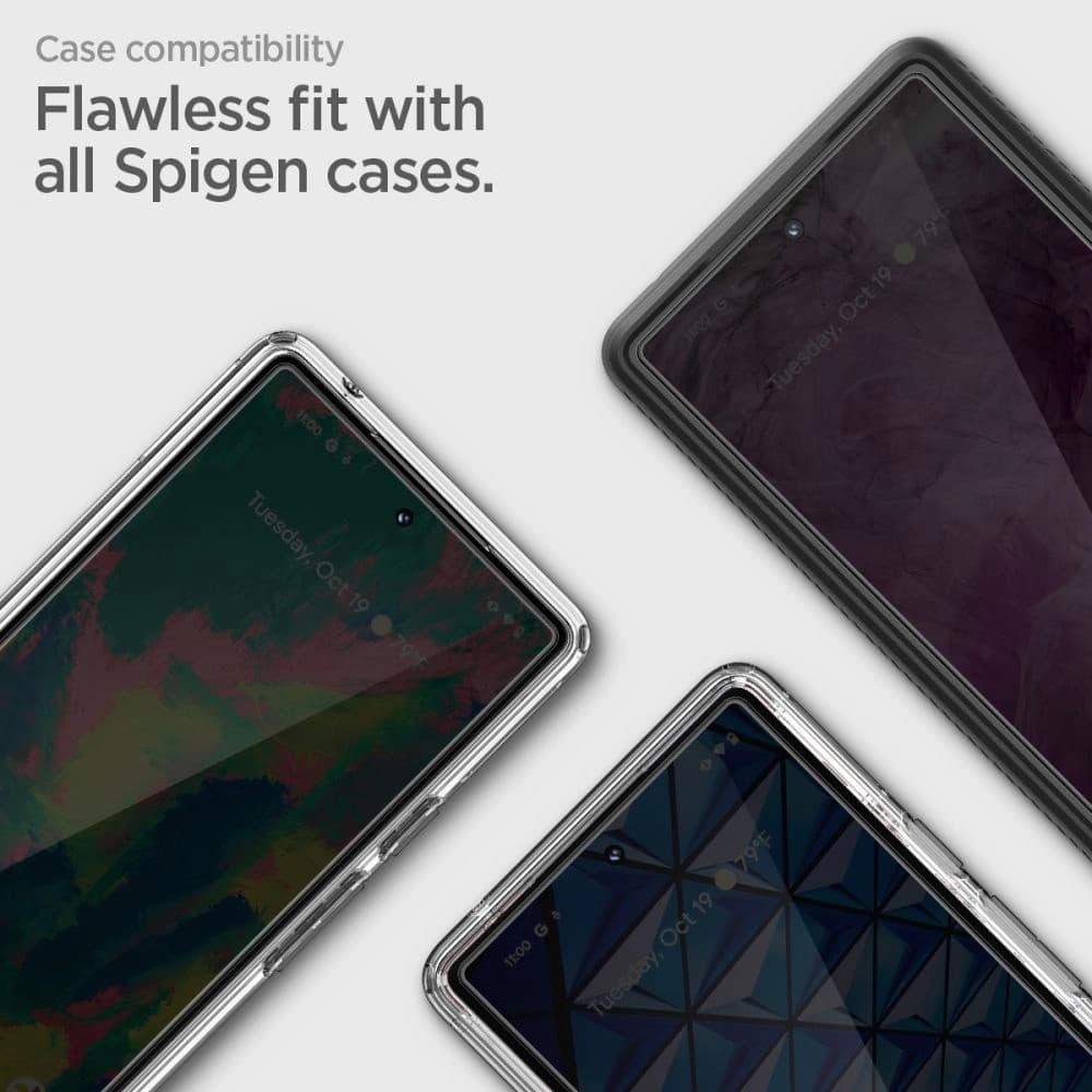 Sticlă termorezistentă Spigen GLAS.tR Slim AlignMaster Google Pixel 6 Negru - 11