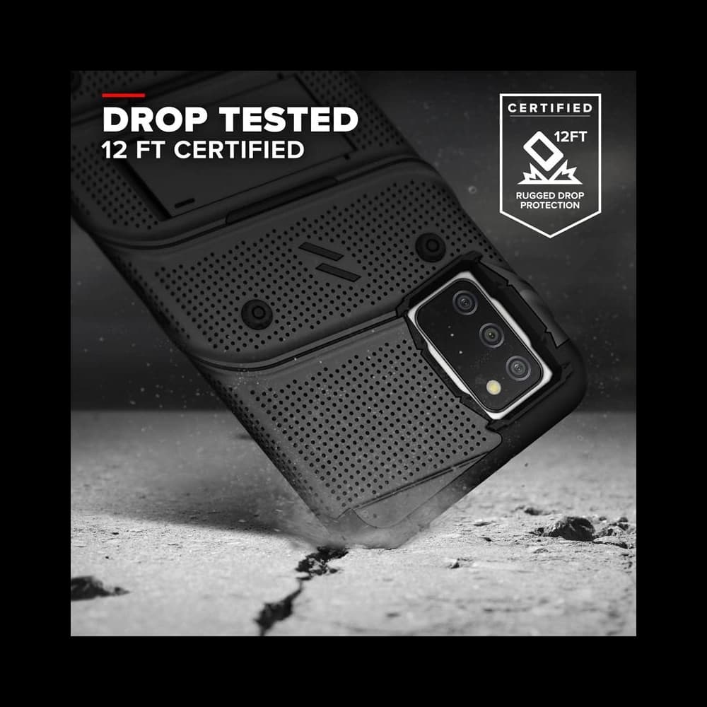 Samsung ZIZO BOLT Series Gehäuse Galaxy A02S + Glas (schwarz) - 2