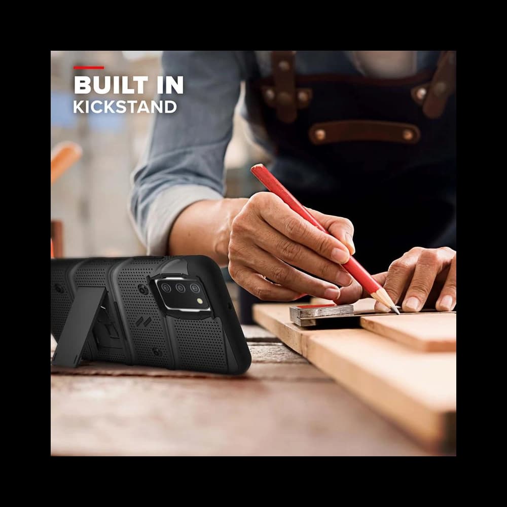 Samsung ZIZO BOLT Series Gehäuse Galaxy A02S + Glas (schwarz) - 6