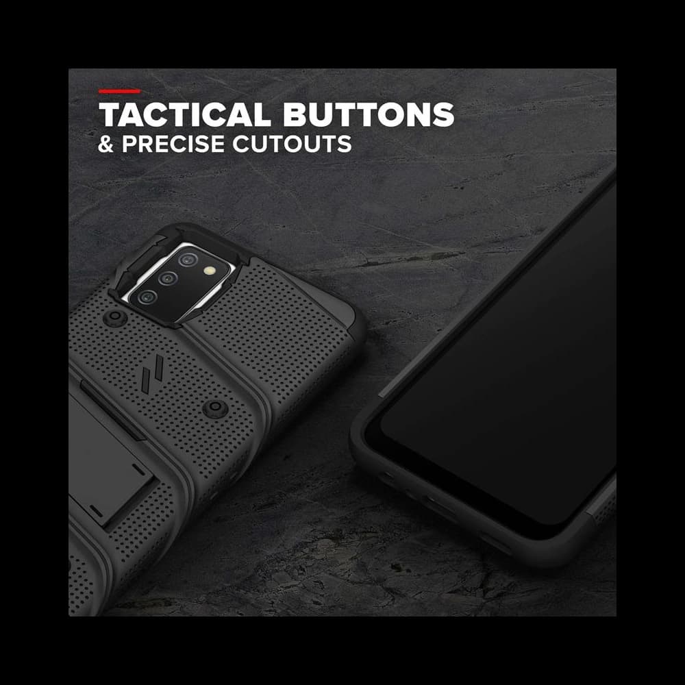 Samsung ZIZO BOLT Series Gehäuse Galaxy A02S + Glas (schwarz) - 9