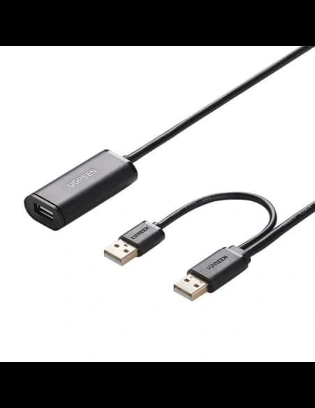 UGREEN US137 Prodlužovací kabel 2x USB 2.0, aktivní, 5m (černý)