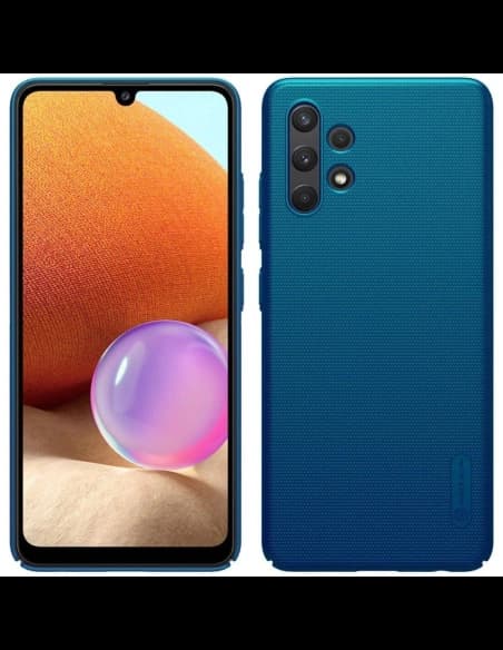 Nillkin Samsung Tasche Super Frosted Shield Galaxy A32 LTE Pfau Blau