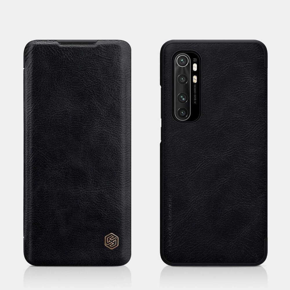 Etui Nillkin QIN Xiaomi Mi Note 10 Lite Fekete - 1