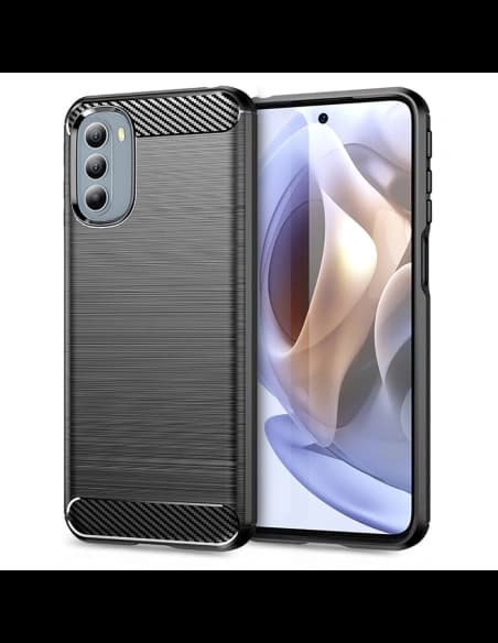 Etui Tech-Protect TPUCarbon Motorola Moto G31/G41 Fekete