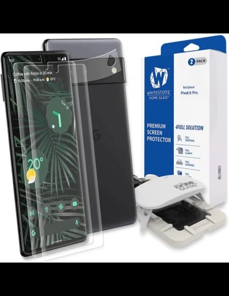 Szkło hartowane z klejem UV Whitestone Dome Glass Google Pixel 6 Pro [2+2 PACK]