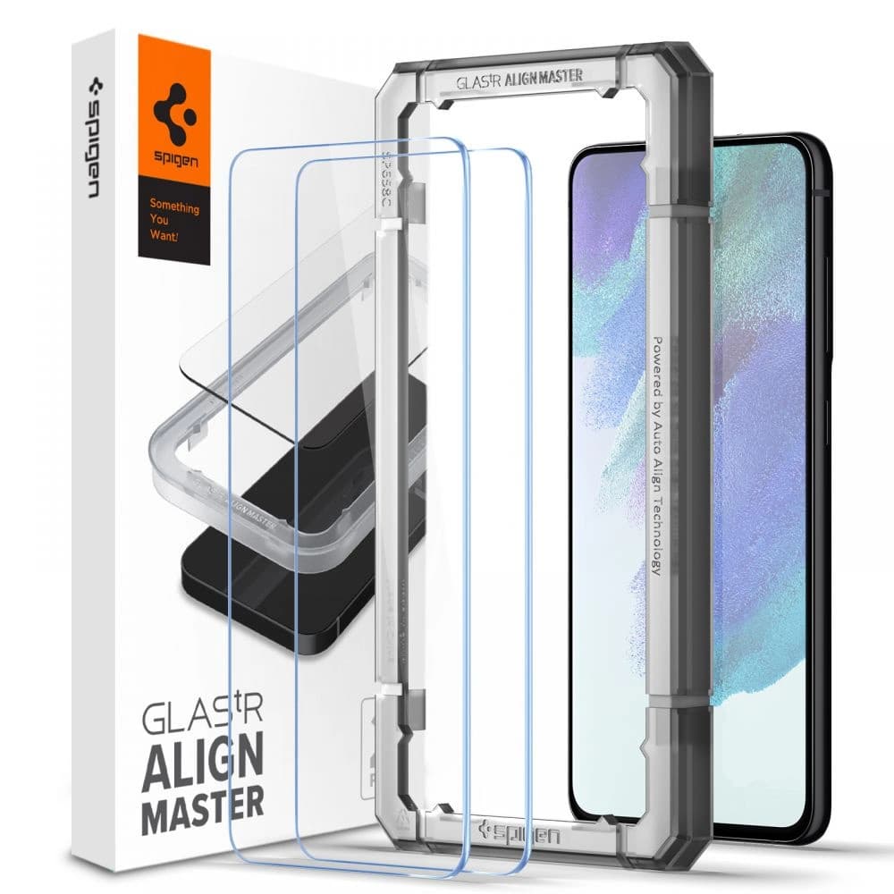 Edzett üveg Spigen AlignMaster Glas.tr Samsung Galaxy S21 FE [2 PACK] - 1