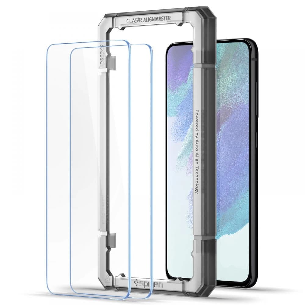 Edzett üveg Spigen AlignMaster Glas.tr Samsung Galaxy S21 FE [2 PACK] - 2