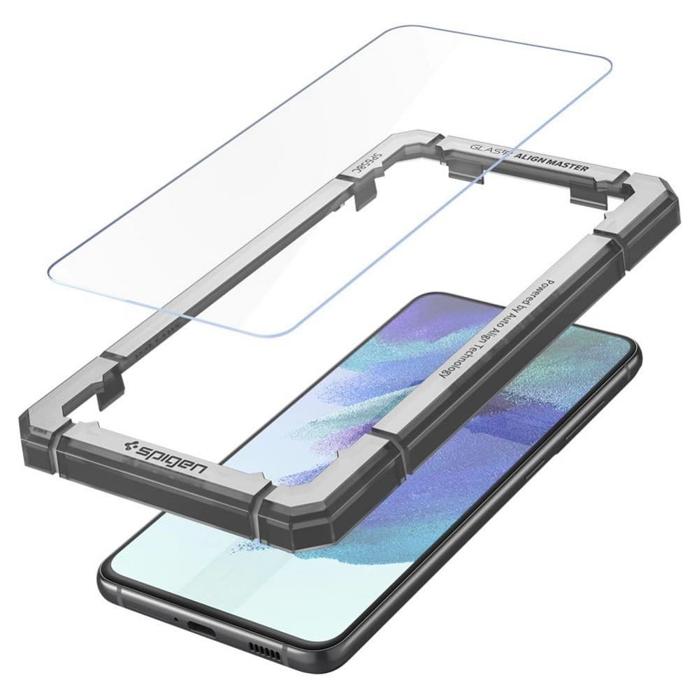 Edzett üveg Spigen AlignMaster Glas.tr Samsung Galaxy S21 FE [2 PACK] - 6