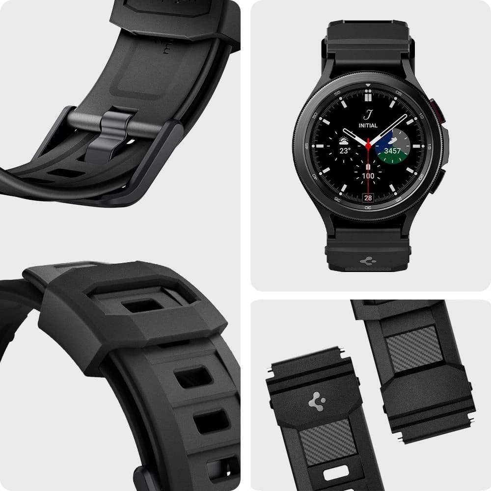 Spigen Rugged Band Samsung Galaxy Watch 4/Watch Active 2/Huawei Watch GT 2 42mm Matte Black - 9