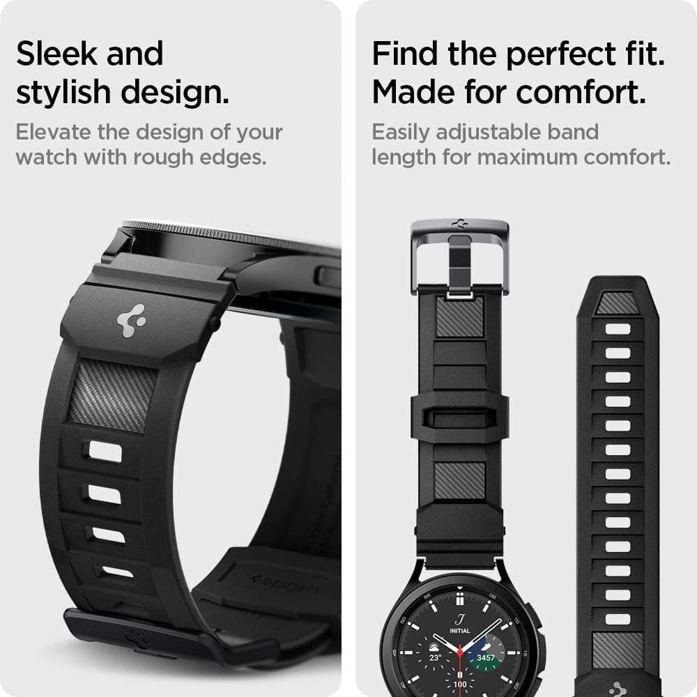 Spigen Rugged Band Samsung Galaxy Watch 4/Watch Active 2/Huawei Watch GT 2 42mm Matte Black - 10