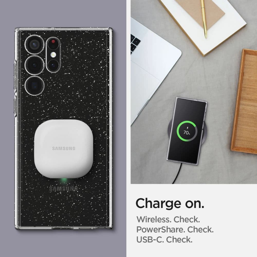 Etui Spigen Liquid Crystal Samsung Galaxy S22 Ultra Glitter Crystal - 13