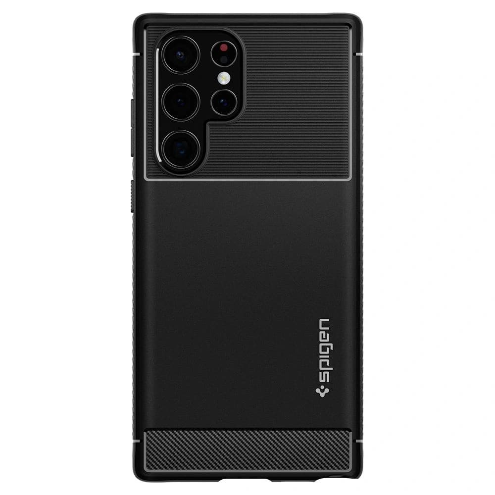 Etui Spigen Rugged Armor Samsung Galaxy S22 Ultra Matt Fekete - 2
