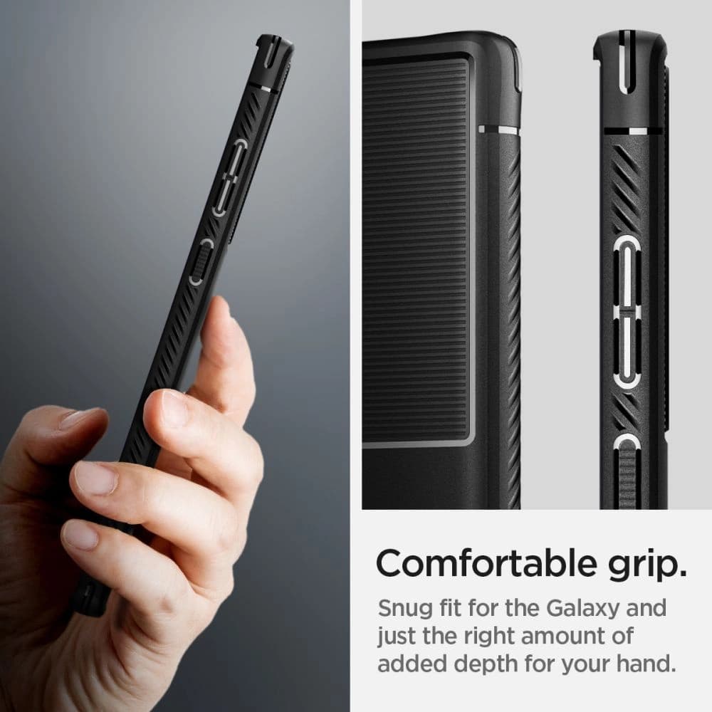 Etui Spigen Rugged Armor Samsung Galaxy S22 Ultra Matt Fekete - 12