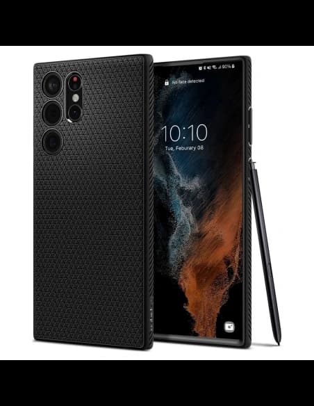 Etui Spigen Liquid Air Samsung Galaxy S22 Ultra Matt Fekete