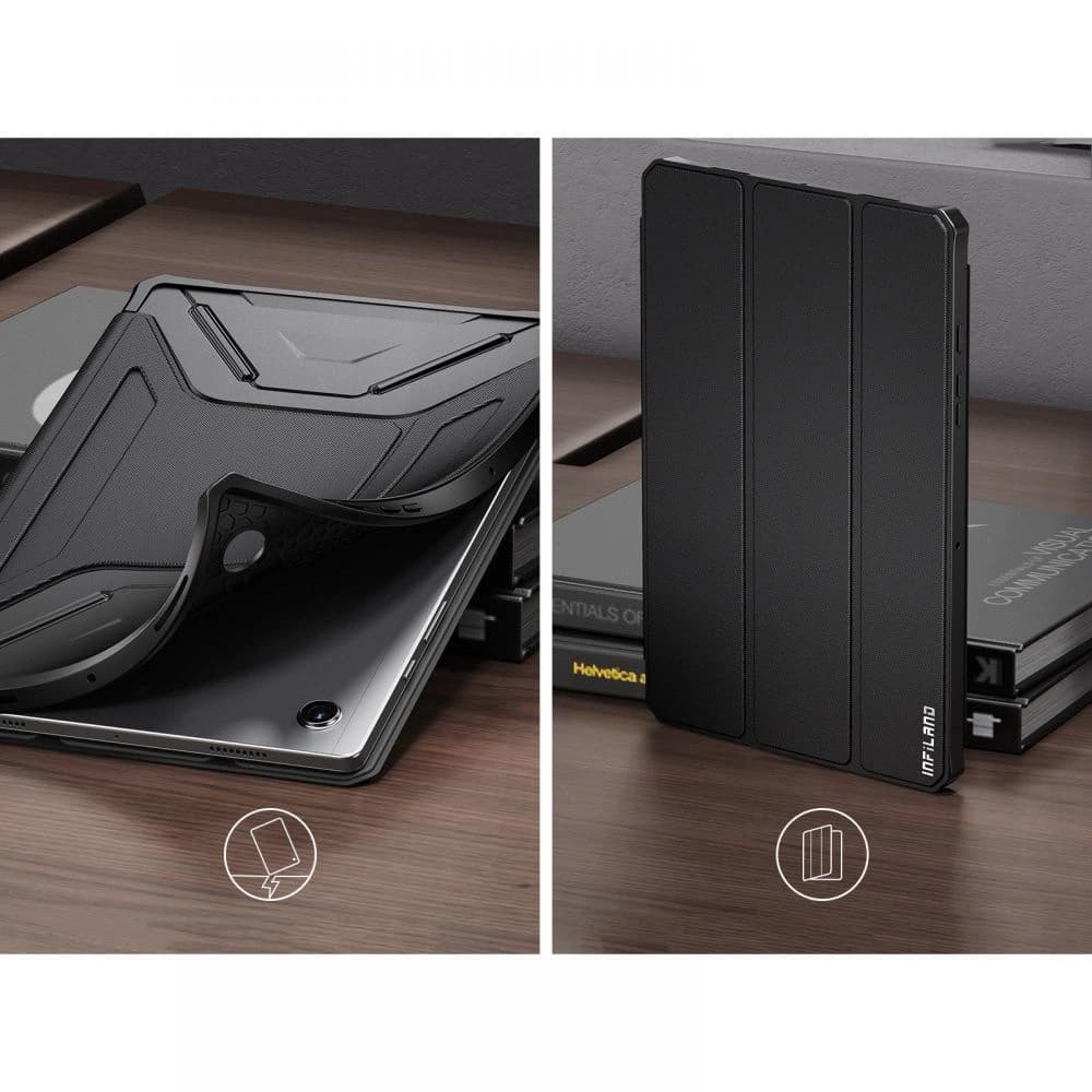Etui Infiland Rugged Folio Samsung Galaxy Tab A8 10.5 Negru - 3