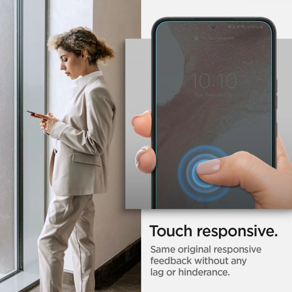 Gehärtetes Glas Spigen GLAS.tR ez Fit Samsung Galaxy S22 [2 PACK] - 10