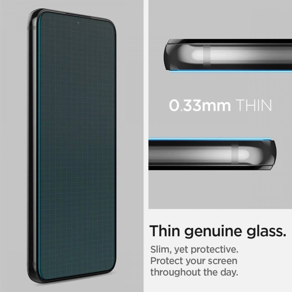 Gehärtetes Glas Spigen GLAS.tR ez Fit Samsung Galaxy S22 [2 PACK] - 12