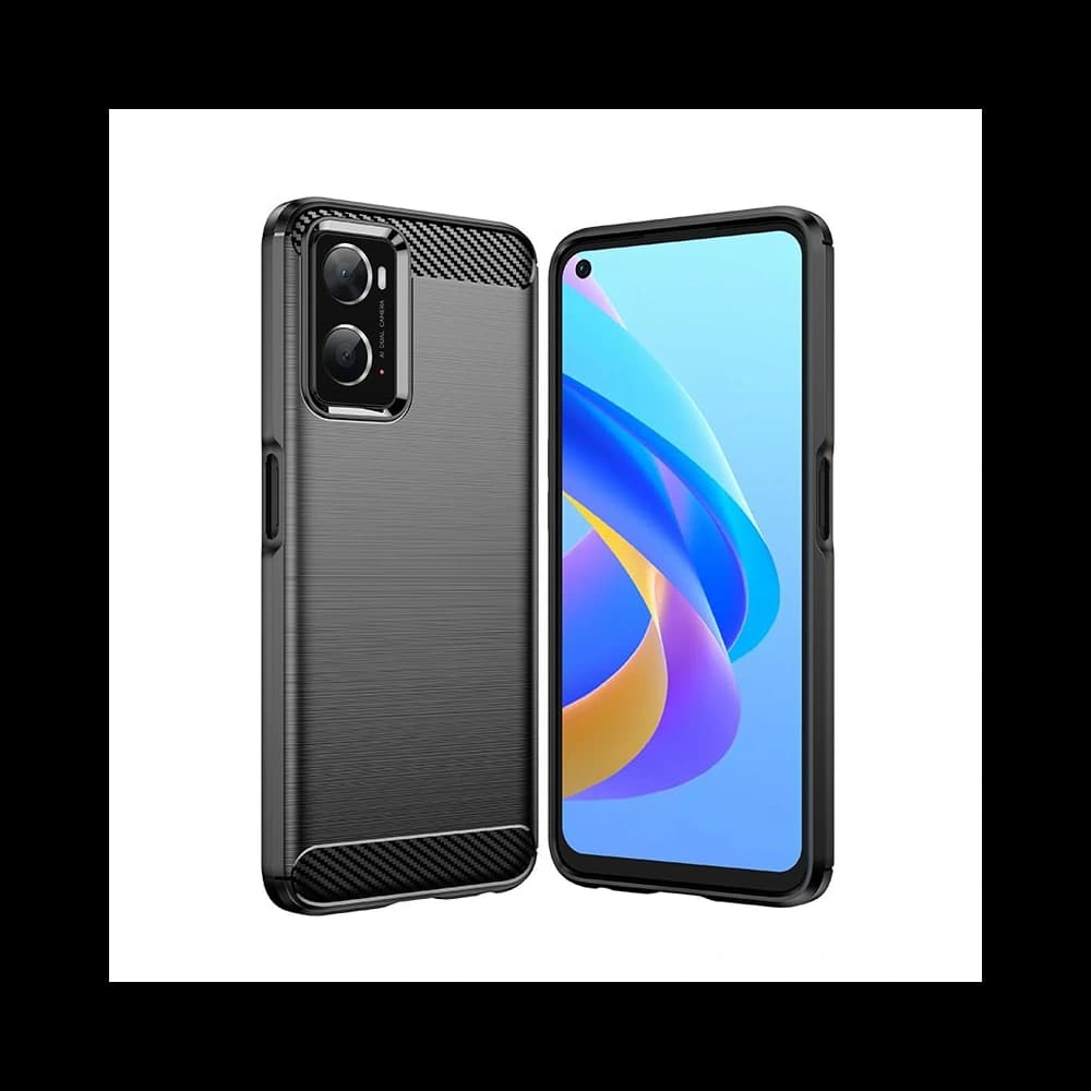 Etui Tech-Protect TPUCarbon Realme 9i Fekete - 2