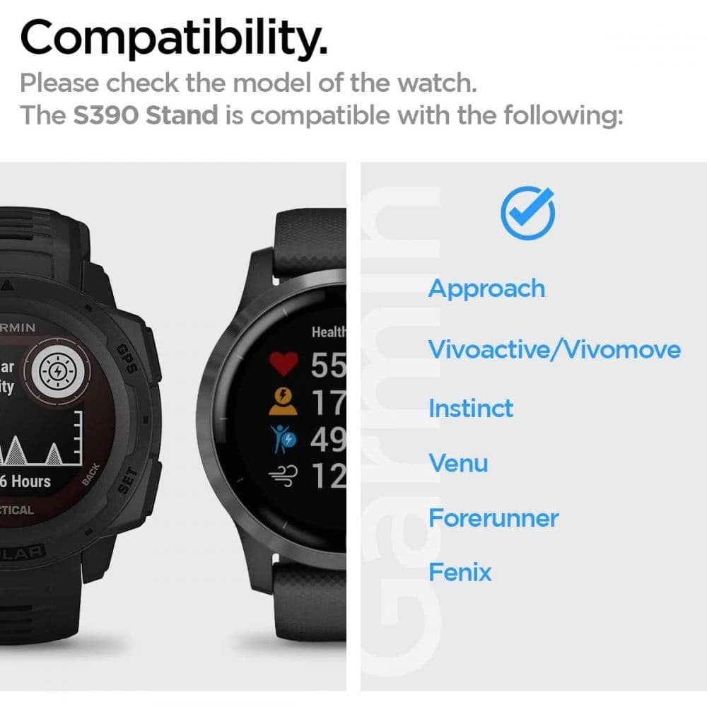 Uhrhalter Spigen S390 Garmin Watch Stand Schwarz - 2