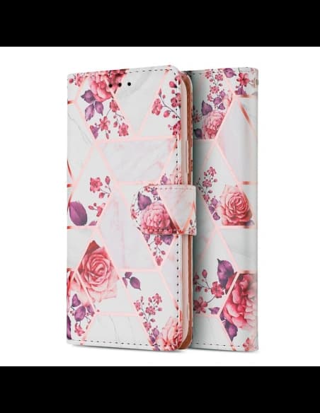 Case Tech-Protect Wallet Apple iPhone SE 2022/SE 2020/8/7 Floral Rose