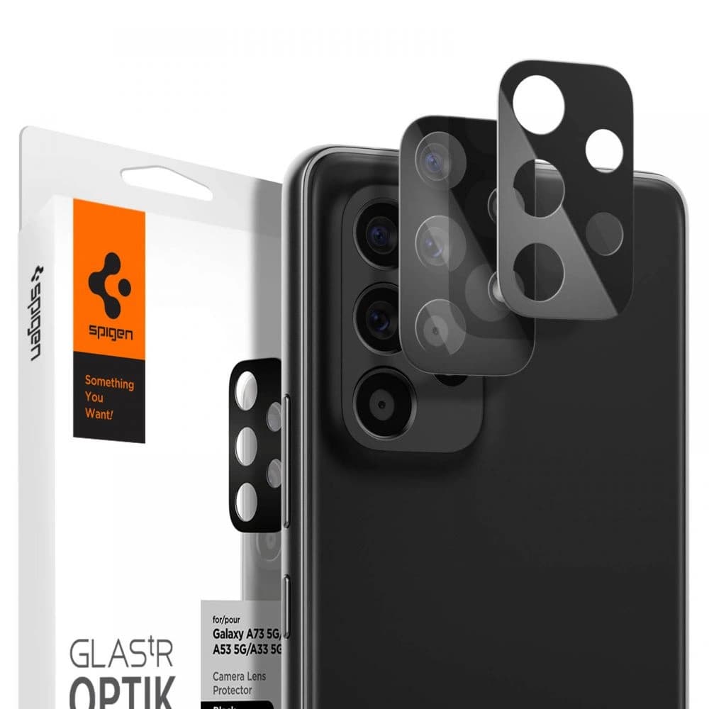 Spigen Optik Camera Lens Samsung Galaxy A33 5G/A53 5G/A73 5G Black [2 PACK] - 1