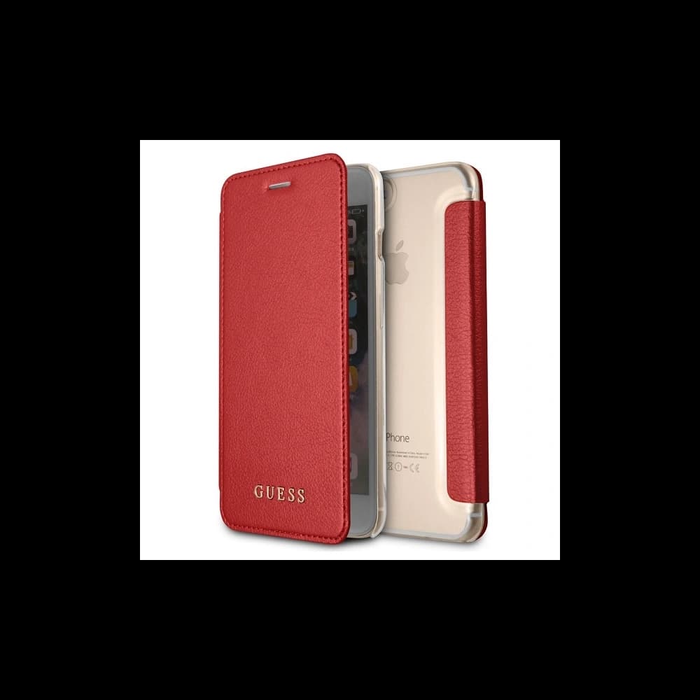 Etui Guess GUFLBKP7LIGLTRE Apple iPhone 8/7 Plus roșu carte Iridescent - 1