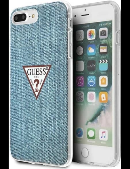Guess GUHCI8LPCUJULLB Apple iPhone 8/7 Plus light blue hardcase Jeans Collection