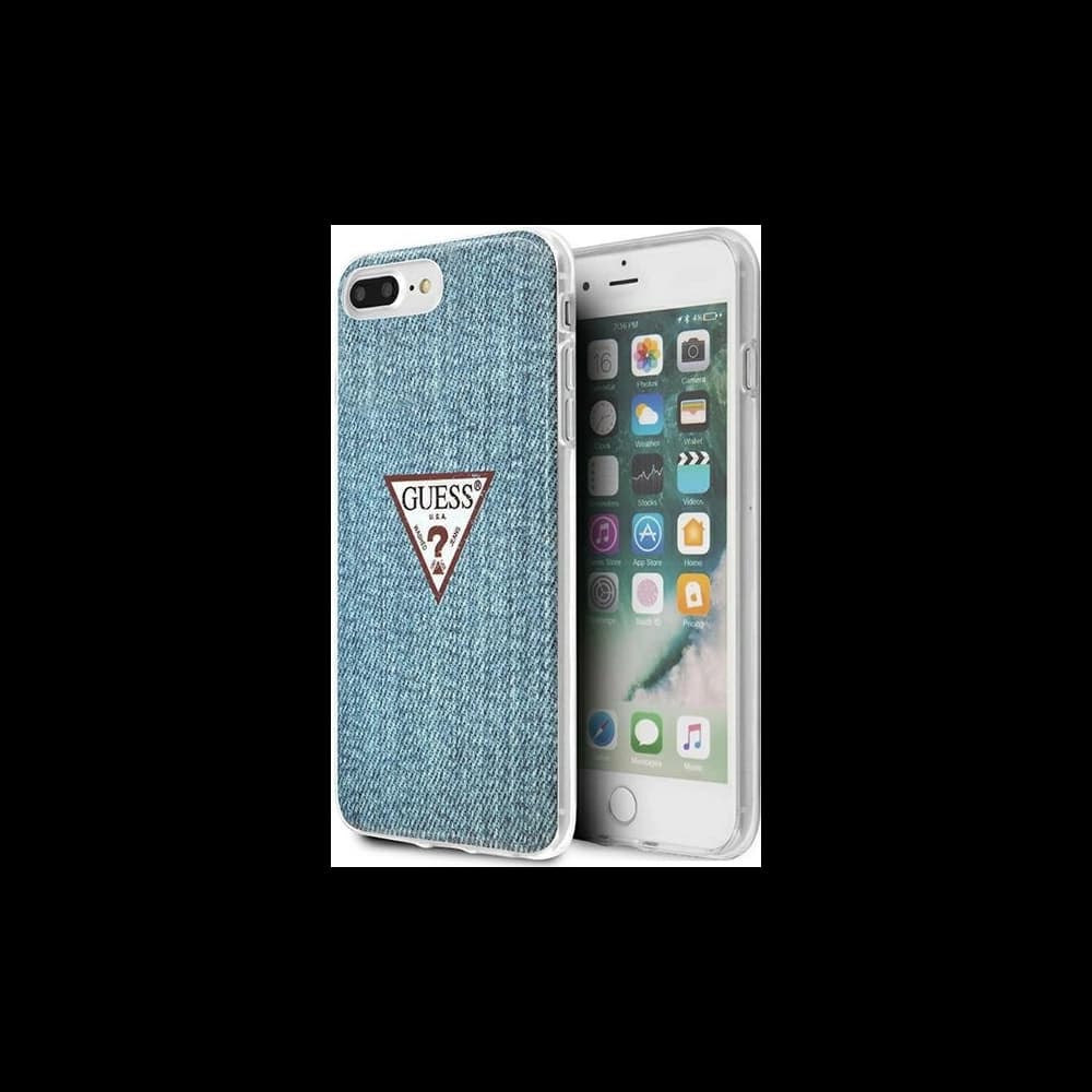 Guess GUHCI8LPCUJULLB Apple iPhone 8/7 Plus light blue hardcase Jeans Collection - 1
