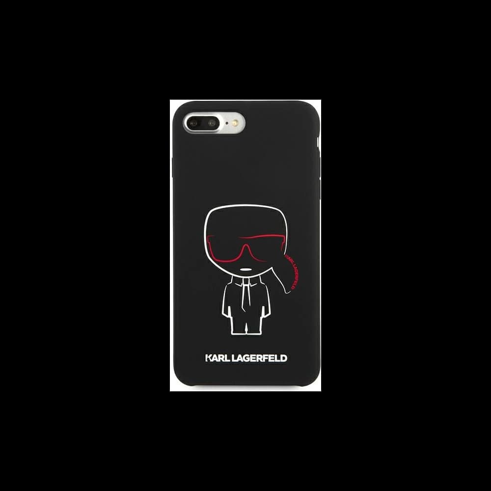 Etui Karl Lagerfeld KLHCI8LSLKCBK Apple iPhone 8/7 Plus hardcase negru/black Silicone Karl Iconic - 3