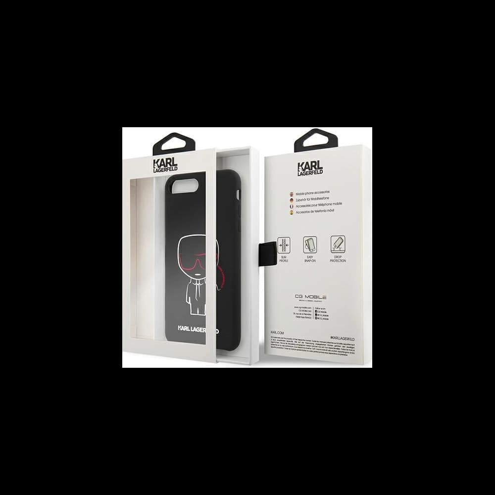 Etui Karl Lagerfeld KLHCI8LSLKCBK Apple iPhone 8/7 Plus hardcase negru/black Silicone Karl Iconic - 8