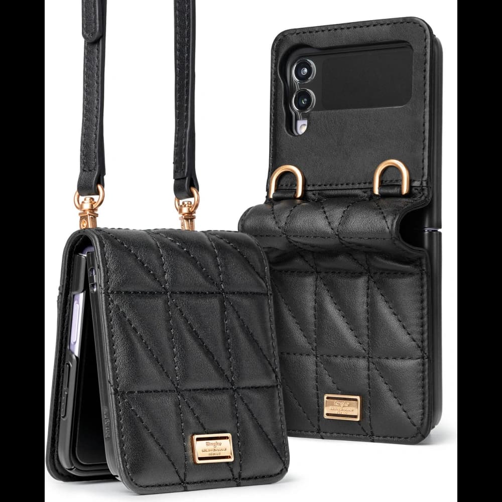 Etui Ringke Folio Signature Quilted Samsung Galaxy Z Flip 3 Negru - 1