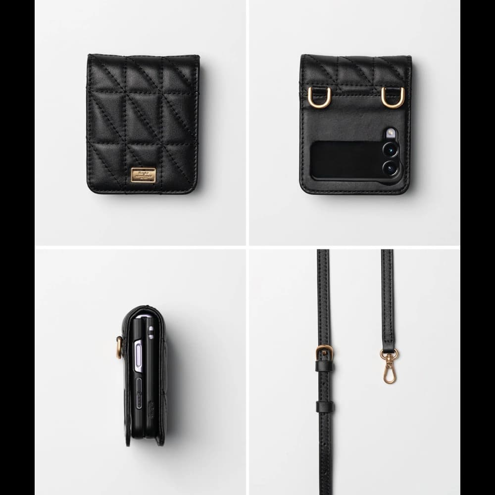 Etui Ringke Folio Signature Quilted Samsung Galaxy Z Flip 3 Negru - 5