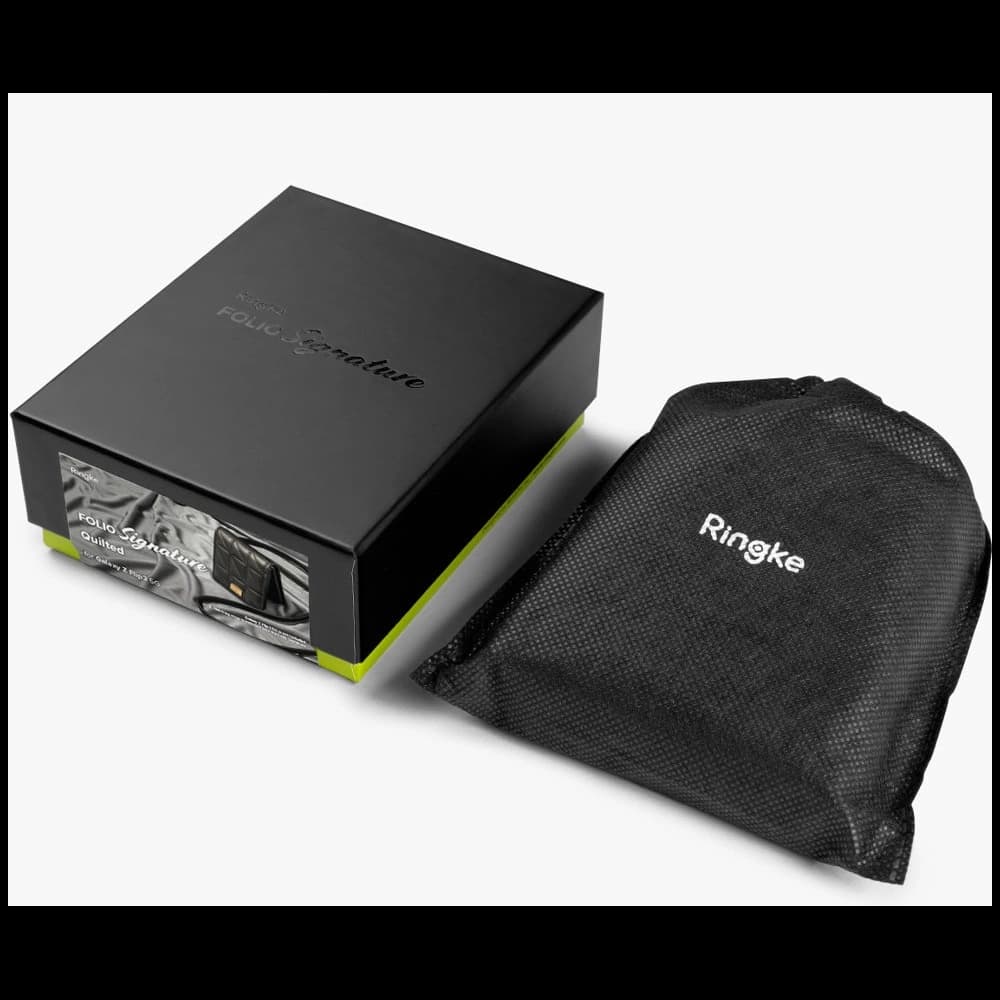 Etui Ringke Folio Signature Quilted Samsung Galaxy Z Flip 3 Negru - 6