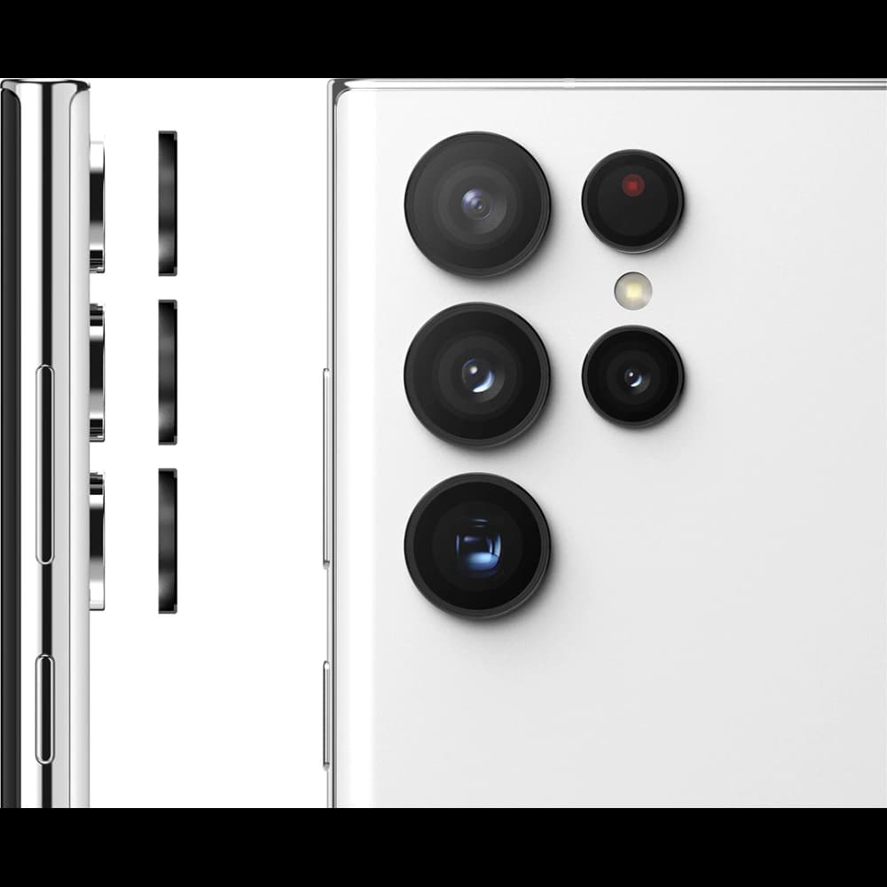 Edzett üveg Ringke fényképezőgép lencse keret üveg Samsung Galaxy S22 Ultra Fekete - 3