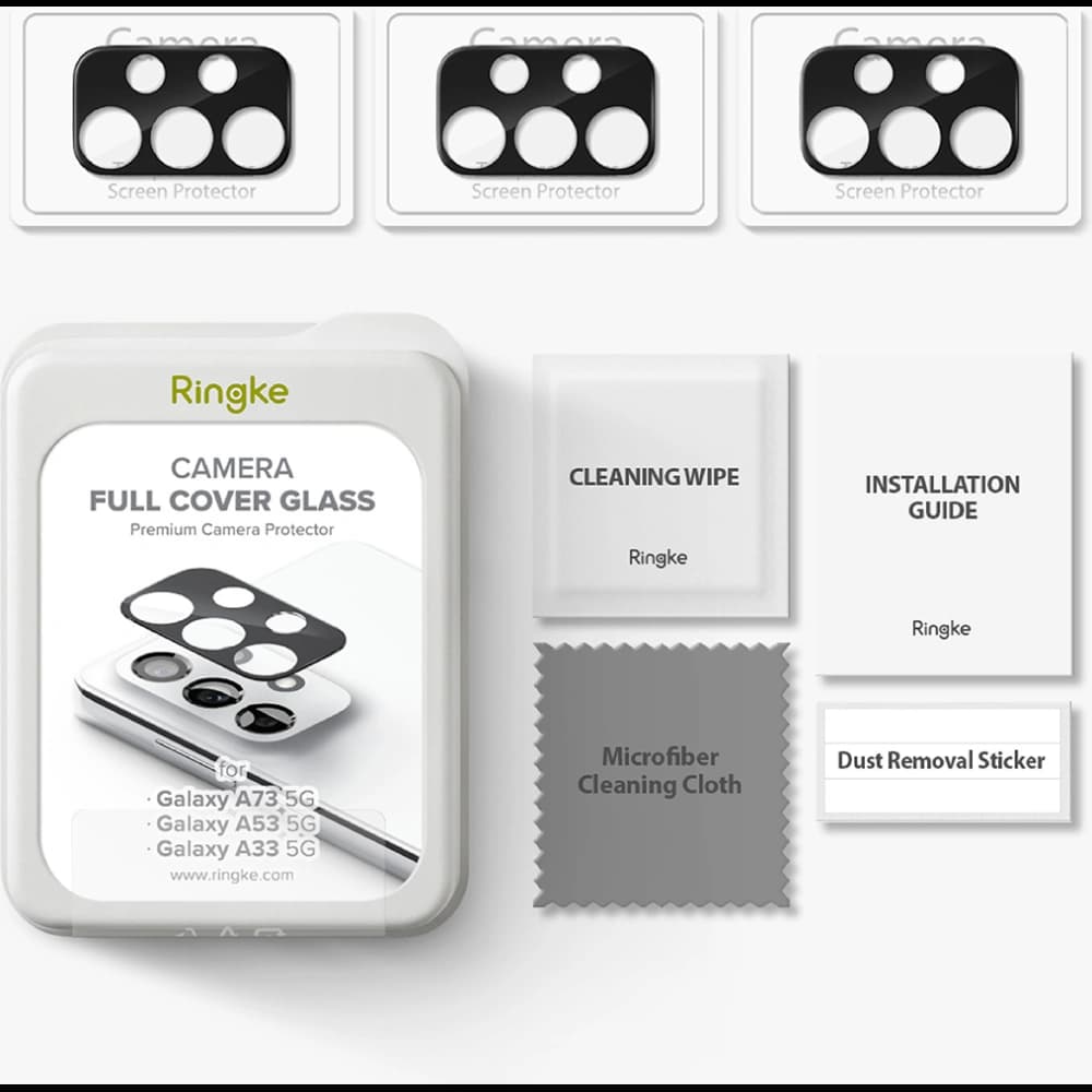 Sticlă securizată pentru aparat Ringke Camera Protector Glass Samsung Galaxy A73 5G/A53 5G/A33 5G [2 PACK] - 12
