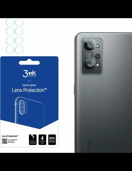 Hybridní sklo na objektiv fotoaparátu 3MK Ochrana objektivu Realme GT 2 5G [4 PACK]