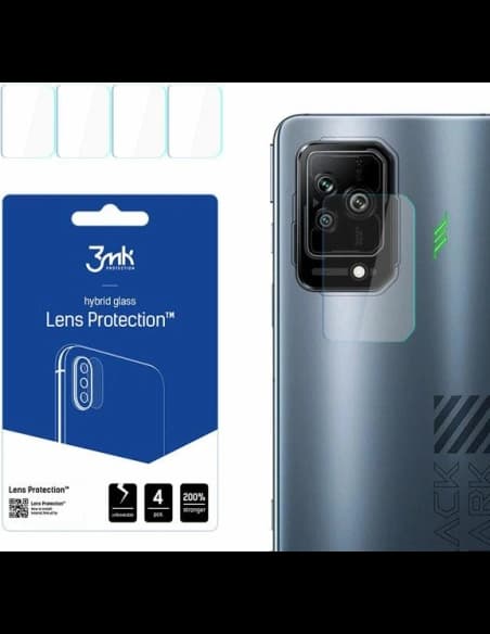 Hybrierglas für die Kameraobjektiv 3MK Lens Protection Xiaomi Black Shark 5 [4 PACK]