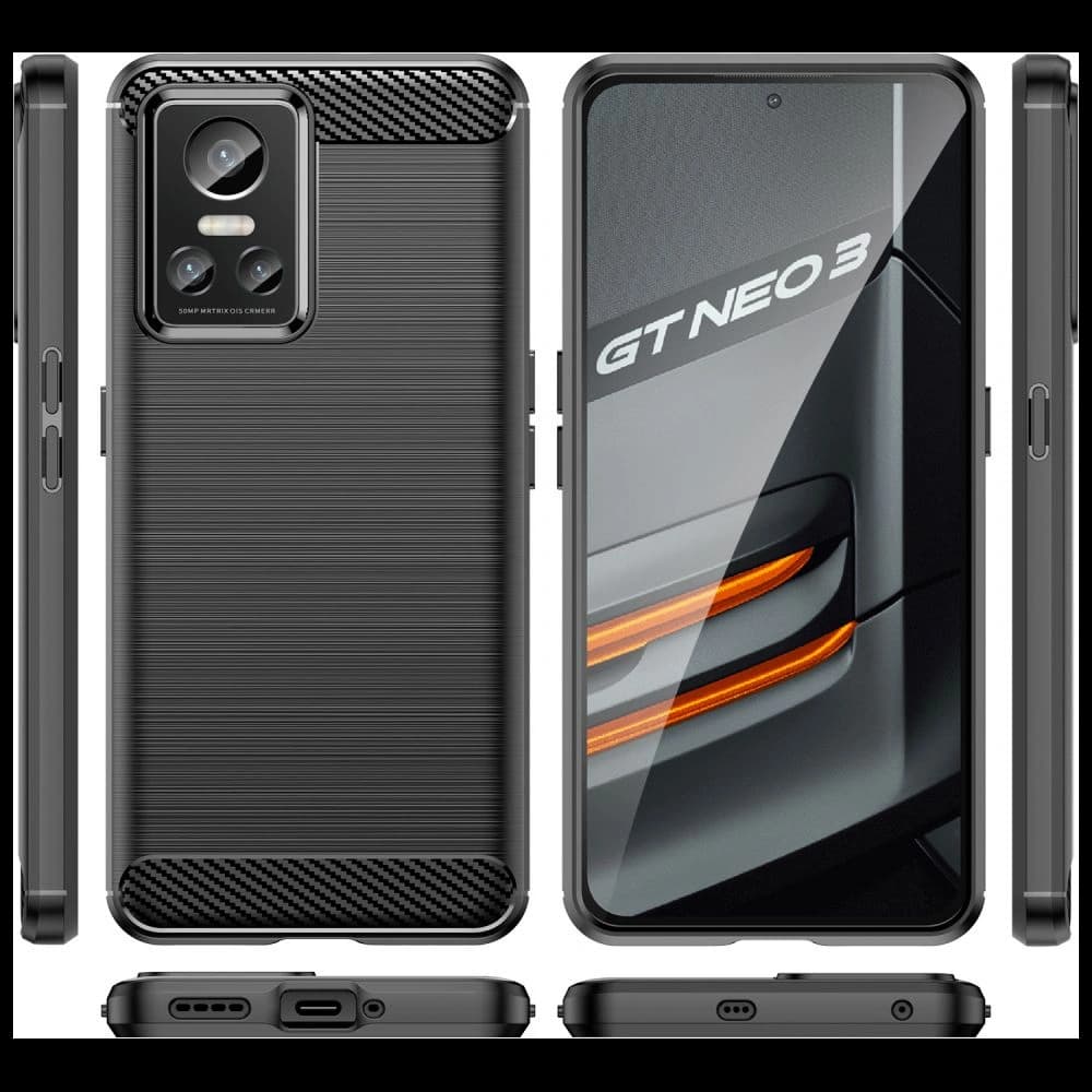 Etui Tech-Protect TPUCarbon Realme GT Neo 3 Negru - 2