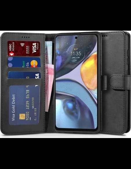 Tech-Protect Wallet Motorola Moto G22 Black