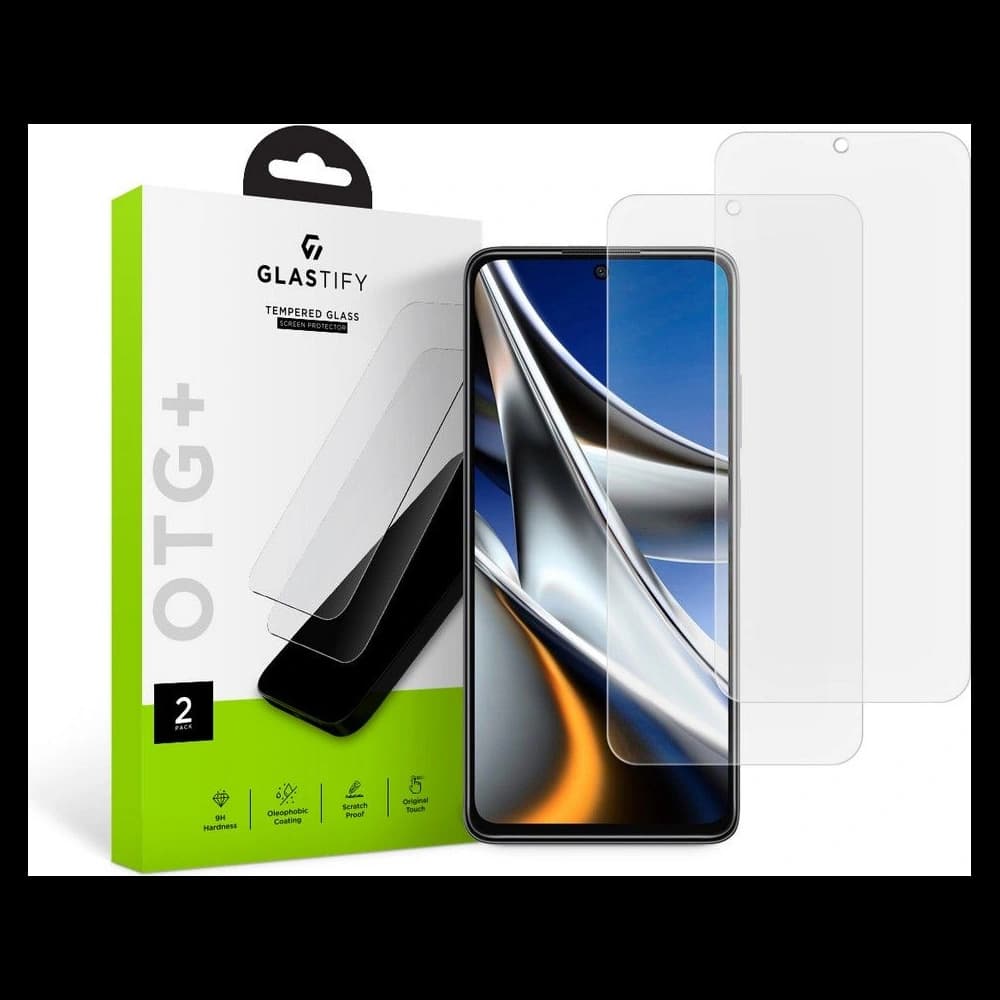 Tvrzené sklo Glastify OTG+ POCO X4 Pro 5G Clear [2 PACK] - 1