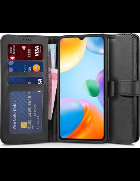 Etui Tech-Protect Wallet Redmi 10C Fekete